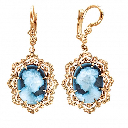 Серьги с агатами 01С417003