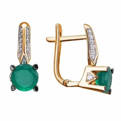 Серьги с агатами 01С4112169Р-7