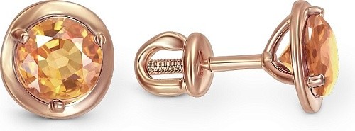Серьги с цитринами 2384561