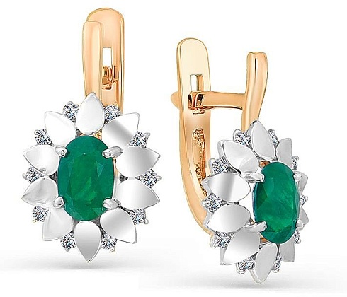 Серьги с изумрудами 2165584