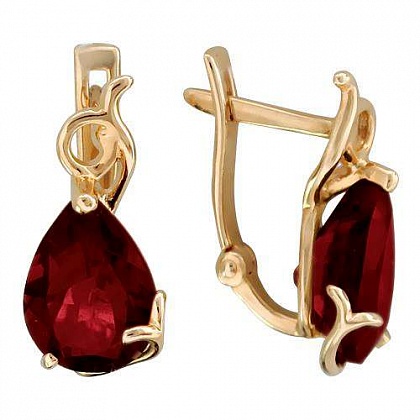 Серьги с Гранатами 01С314800-4