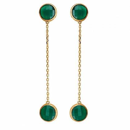 Серьги с агатами 01С415070-6