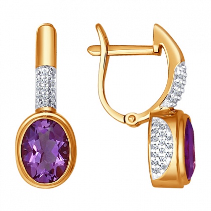 Серьги с аметистами 723828