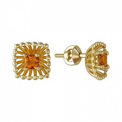 Серьги с цитринами 01С338000-1