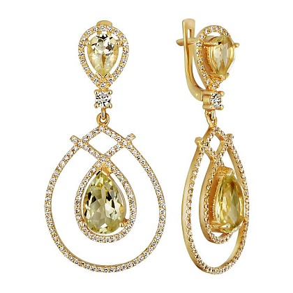 Серьги с кварцем 01С643528