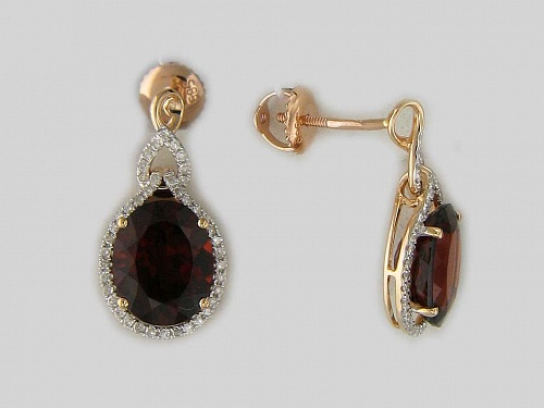 Серьги с Гранатами Ж7С6111406