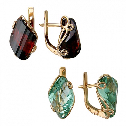 Серьги с топазами 01С218289