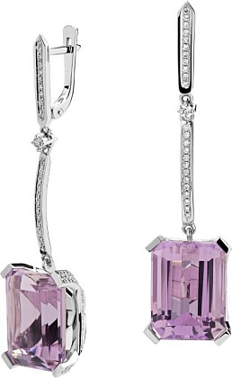 Серьги с аметистами 01С673925-3