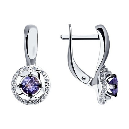 Серьги с Танзанитом 6024118-3