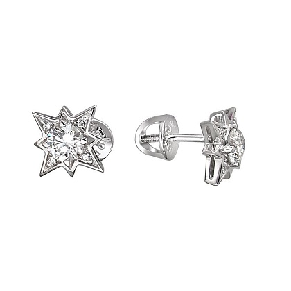 Серьги с бриллиантами 01С678976