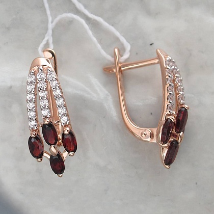 Серьги с Гранатами 01С3111288-2