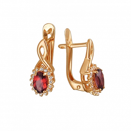 Серьги с Гранатами 01С317366-3