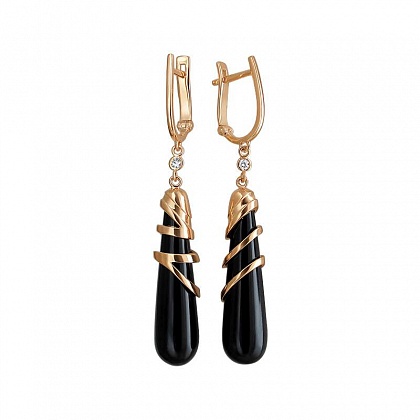 Серьги с агатами 01С4110092-1
