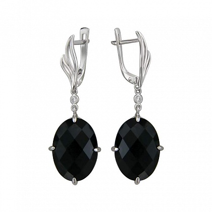 Серьги с агатами 01С4210119-1