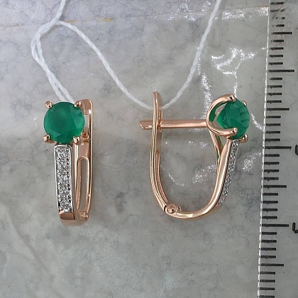 Серьги с агатами 01С4111268-4