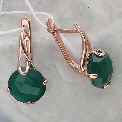 Серьги с агатами 01С4111292-1