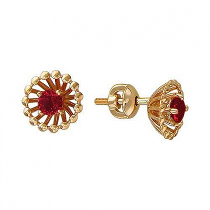 Серьги с Гранатами 01С317999-2
