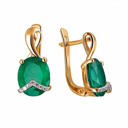 Серьги с агатами 01С4110853-11