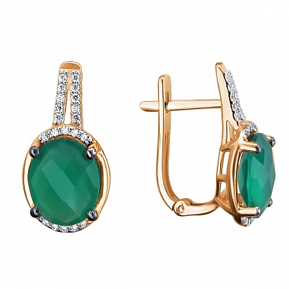 Серьги с агатами 01С4112172Р-6