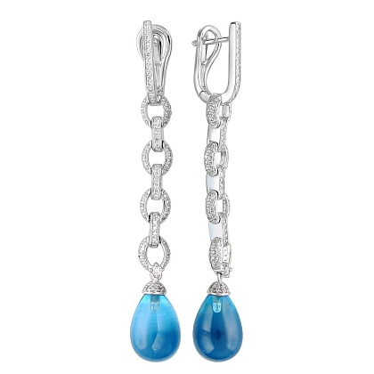 Серьги с топазами 01С6212497-4