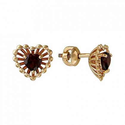 Серьги с Гранатами 01С318002