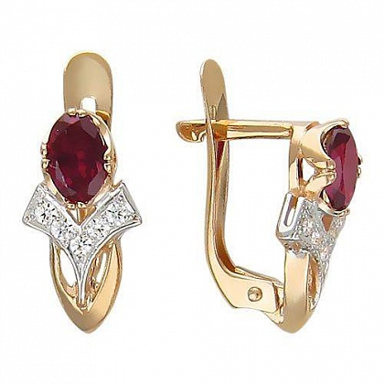 Серьги с Гранатами 01С219054-1