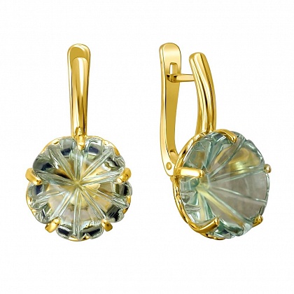 Серьги с кварцем 01С337915-2
