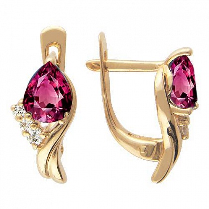 Серьги с рубинами 01С214984-5