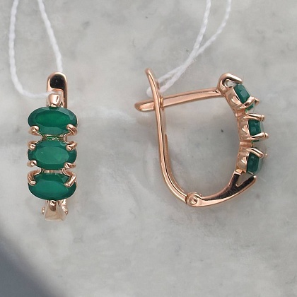 Серьги с агатами 01С4111290-3