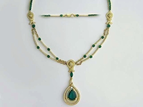 Колье с Изумрудом 01Л640661L