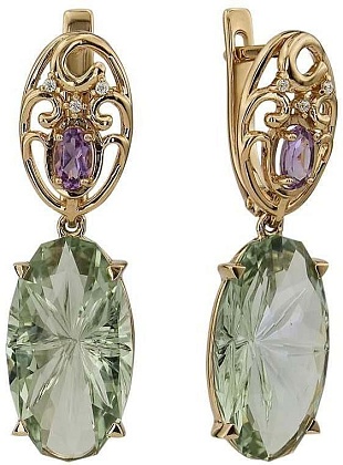 Серьги с аметистами 2182704