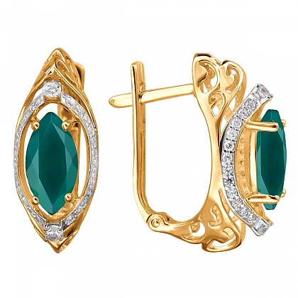 Серьги с агатами 01С4112173Р-8