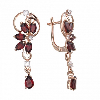 Серьги с Гранатами 01С3111293-1