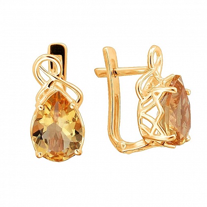 Серьги с цитринами 01С3112168-5