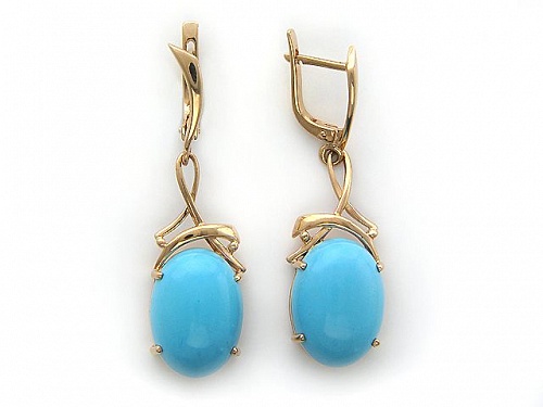 Серьги с Бирюзой Л3С411105