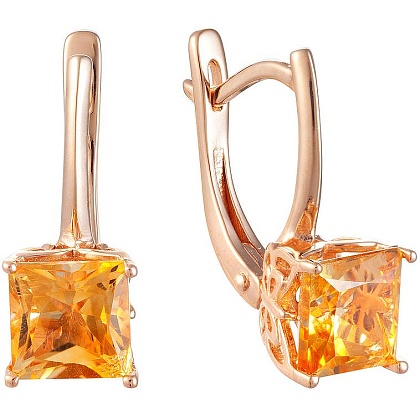 Серьги с цитринами 2185048