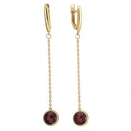 Серьги с Гранатами 01С315111-2