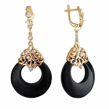 Серьги с агатами 01С4110124-1