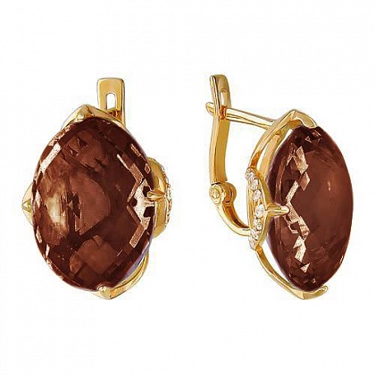 Серьги с кварцем 01С315085-5
