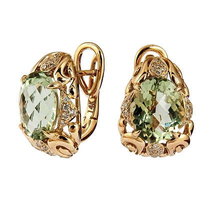 Серьги с аметистами 19-20-8051117-UN