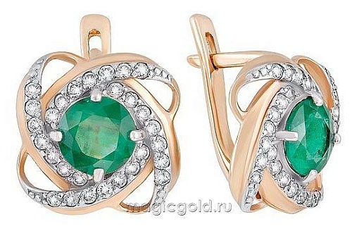 Серьги с изумрудами 167973