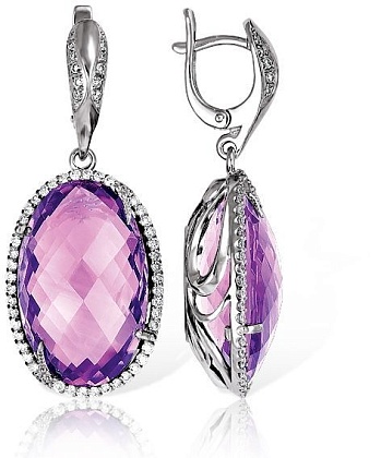 Серьги с аметистами 2260093