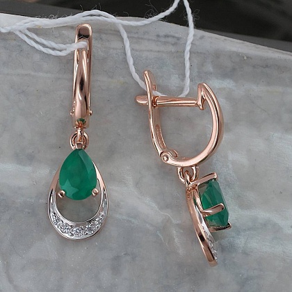 Серьги с агатами 01С4111281-4