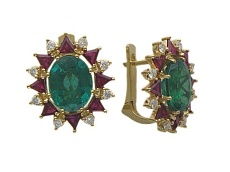 Серьги Е01С645045LТ c Изумрудом