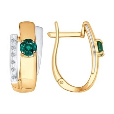 Серьги с изумрудами C-02042-F