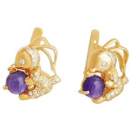 Серьги с аметистами 22807