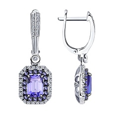 Серьги с Танзанитом F-02420-H