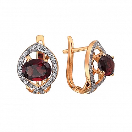 Серьги с Гранатами 01С3111272-2