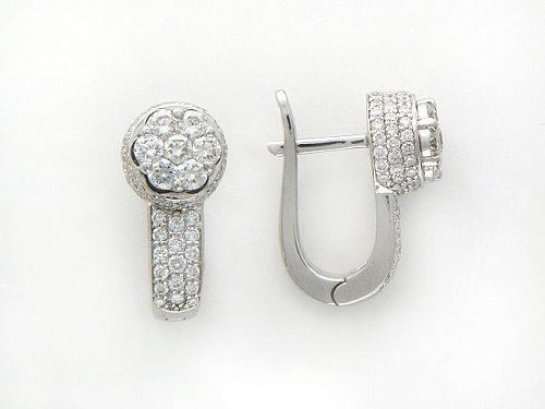 Серьги с бриллиантами 01С673214Z