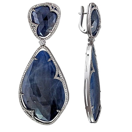 Серьги с сапфиром 01С626820L